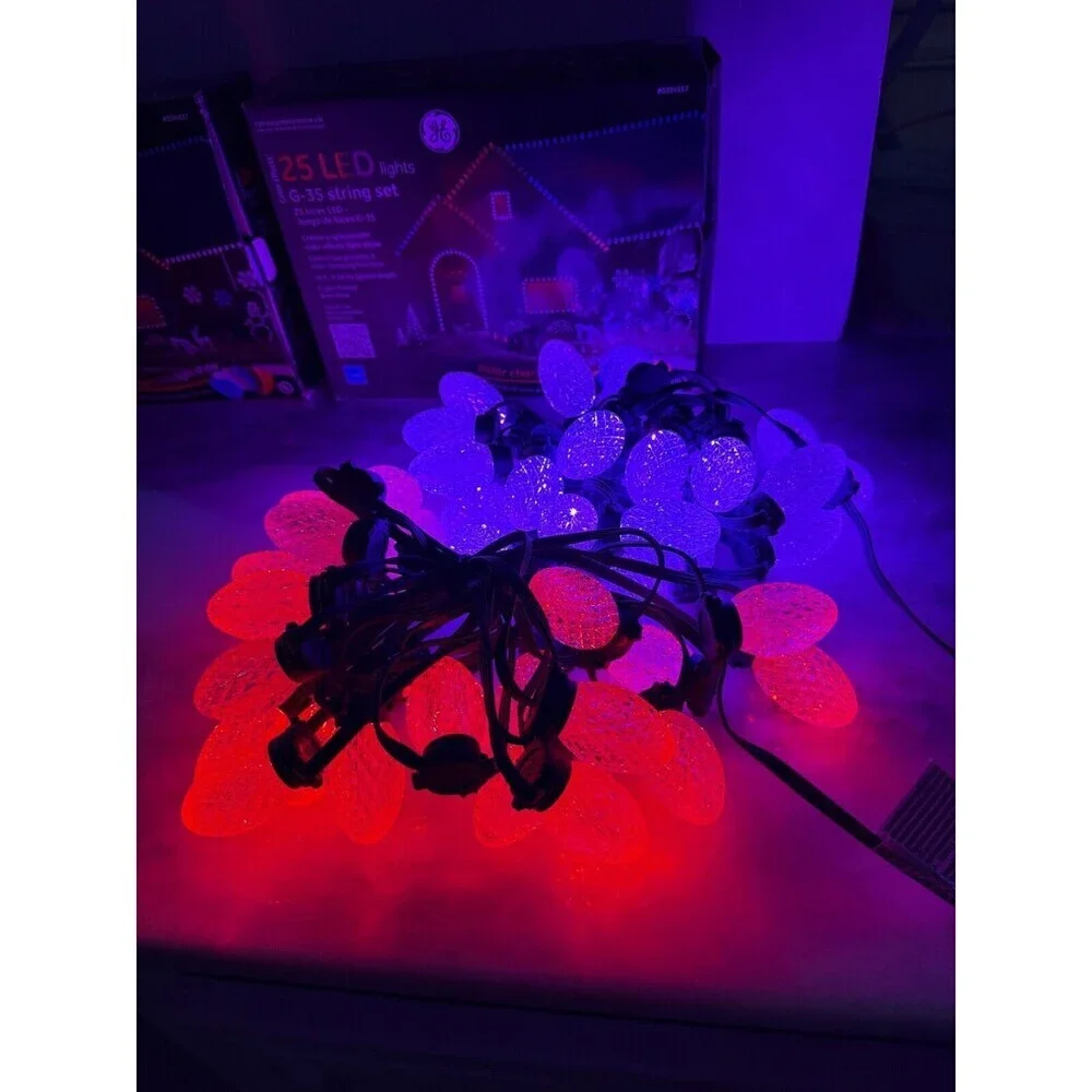 GE Color Effects 25 LED Lights Set Light Show Color Changing 2 Box Christmas